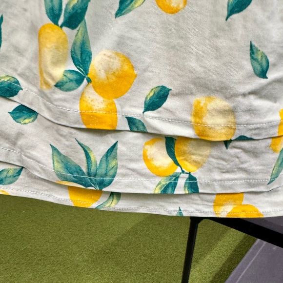 Lemon Print Tie-Shoulder Sundress - Yellow/Green - Picture 3 of 5